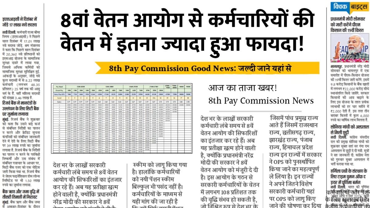 8th Pay Commission Good News